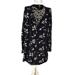 Ellos Women’s Top Black Floral Boho Size 32